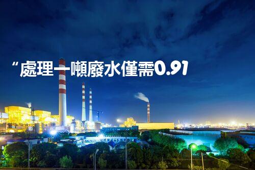 “處理一噸廢水僅需0.91元，環(huán)保經(jīng)濟(jì)兩不誤！”